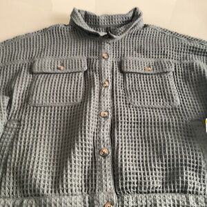 Supplies Waffle Knit Shirt Jacket